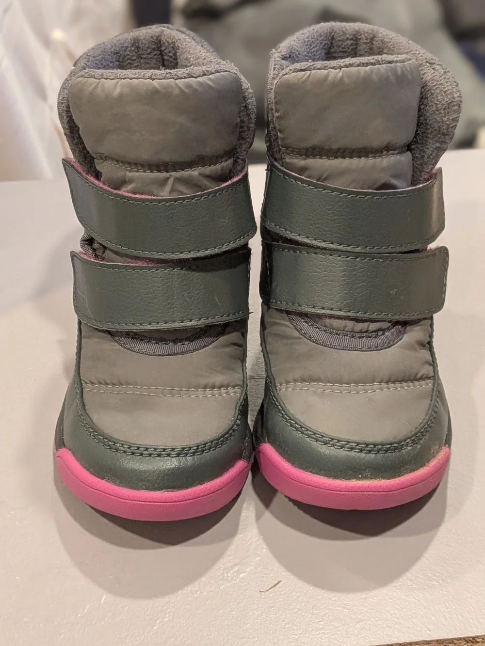 Sorel Kids Waterproof Gray and Pink Winter Boots Size 7